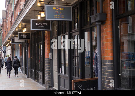 Designer Shops in Spitalfields Market East London Stockfoto