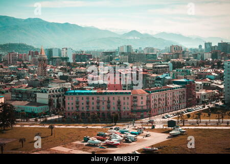 Blick auf Batumi Stadt vom Hafen. Georgien Stockfoto