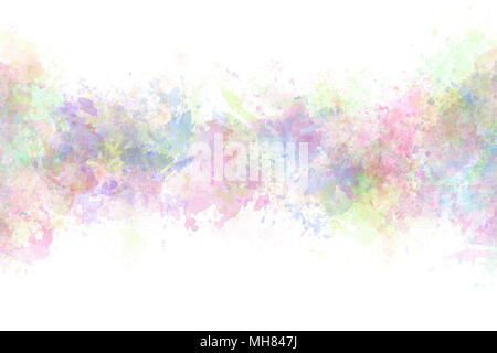 Mehrfarbige Aquarell frame abstrakte oder Vintage Canvas Hintergrund Stockfoto
