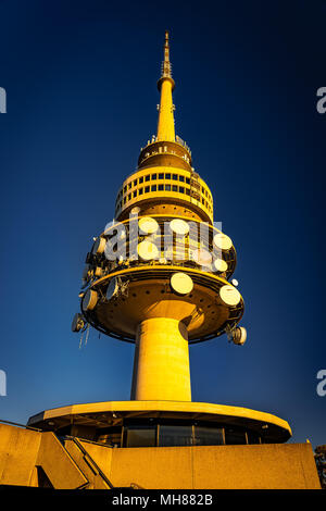 Canberra, Australien - Telstra Tower auf dem Schwarzen Berg Stockfoto