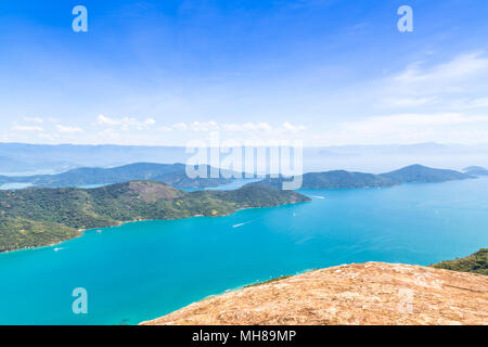 Saco do Mamangua, einem tropischen Fjord in Paraty, Rio de Janeiro, Brasilien. Südamerika. Stockfoto