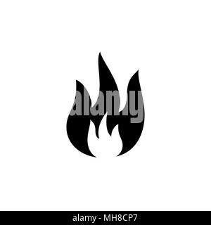 Feuer Symbol ui einfachen Stil flachbild Abbildung. Stock Vektor