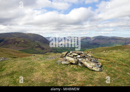 Der Blick nach Süden Westen über Lorton Vale oben von Greystones, Lake District, Cumbria, UK. Stockfoto