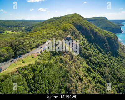 Luftaufnahme von otford Aussichtspunkt auf Grand Pacific Drive, Sydney, Australien Stockfoto