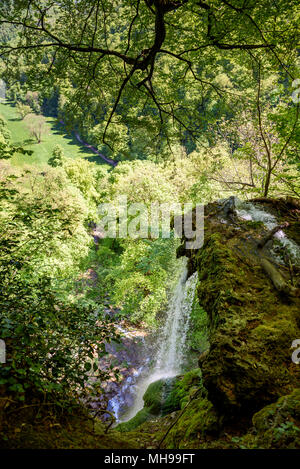 Der Wasserfall von Bad Urach, Schwäbische Alb, Baden-Württemberg, Deutschland, Europa Stockfoto