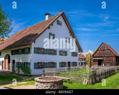 Schwäbischen Bauernhofmuseum, Illerbeuren, Oberschwaben, Allgäu, Bayern, Deutschland, Europa Stockfoto