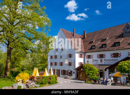 Restaurant Brauerei, Kloster Irsee, Allgäu, Bayern, Deutschland, Europa Stockfoto