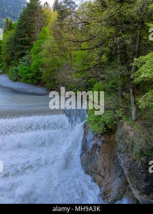 Lech fällt, Lech, Füssen, Ostallgäu, Allgäu, Allgäu, Schwabia, Bayern, Deutschland, Europa Stockfoto