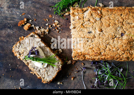 Weiße Bohne vegan gebackene Pastete Stockfoto