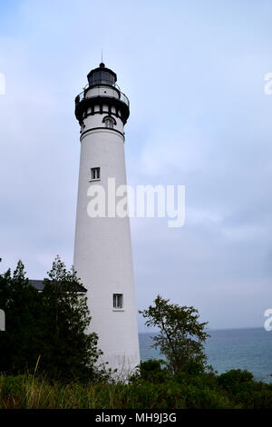 Leuchtturm auf South Manitou Island Stockfoto