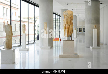 Akropolis Museum. Blick auf eines der Zimmer. Athen. Griechenland. Stockfoto