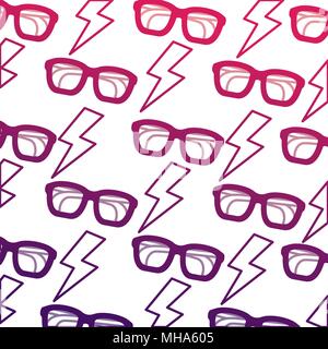 Hintergrund Gläser blitz Retro Pop Art comic Vektor-illustration degradiert Design Stock Vektor