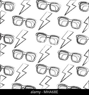 Hintergrund Gläser blitz Retro Pop Art comic Vektor-illustration Skizze Stock Vektor