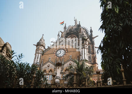 Gotische Universität Gebäude mit Clock Tower in Mumbai, Indien Stockfoto