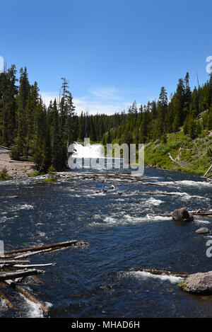 Lewis fällt auf dem Lewis River im Yellowstone National Park, Wyoming Stockfoto