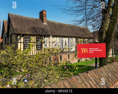 Der Merchant Adventurers Hall einen historischen mittelalterlichen Guildhall in York Yorkshire England Stockfoto