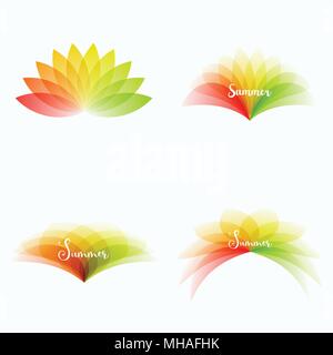 Abstrakte Gestaltung von bunten Vektor Elemente für moderne Hintergrund mit Blume glatte Form für Business Branding Sommer. Einstellen Stock Vektor
