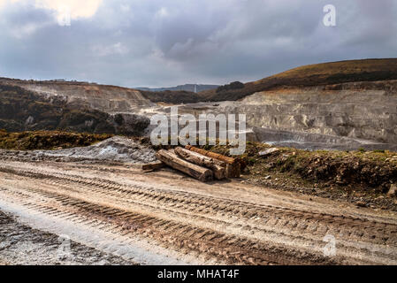 Wheal Martyn arbeiten Lehmgrube St Austell, Cornwall, Großbritannien Stockfoto