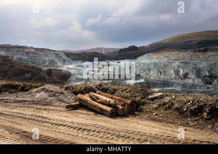 Wheal Martyn arbeiten Lehmgrube St Austell, Cornwall, Großbritannien Stockfoto