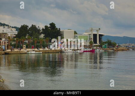 Alte Stadt Bodrum und die Burg von Bodrum Stockfoto