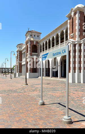 Den Bahnhof und Museum in Barstow Kalifornien. Stockfoto