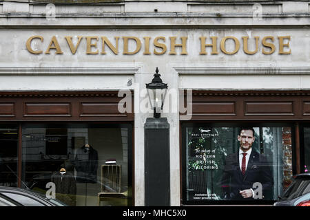 Cavendish Haus Kaufhaus Logo in Cheltenham. Teil der House of Fraser Einzelhandelskette von High Street Shops. Stockfoto