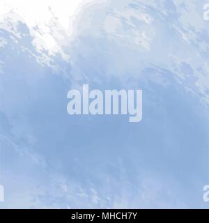 Himmel blau Aquarell Pinselstrich Hintergrundmuster, Vector Illustration Stock Vektor