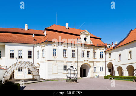 Barokní zámek z1601, Chrast u Chrudimi, Pardubický kraj, Česká republika/Barock Schlösser von 1601 mit Gärten, Chrast in der Nähe von Chrudim Stadt, Pardubi Stockfoto