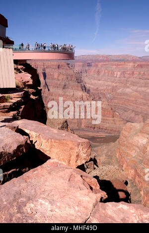 In und um West Rim des Grand Canyon Stockfoto