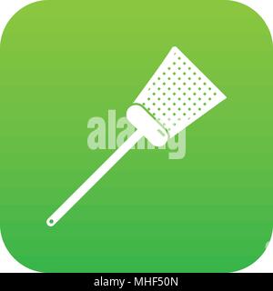 Swatter Symbol grün Vektor auf weißem Hintergrund Stock Vektor