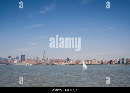 Blick auf Manhattan von Hoboken, NJ 2006 Stockfoto