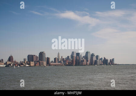 Blick auf Manhattan von Hoboken, NJ 2006 Stockfoto