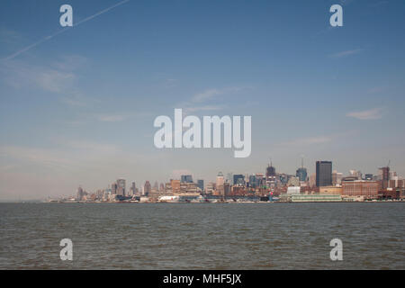 Blick auf Manhattan von Hoboken, NJ 2006 Stockfoto