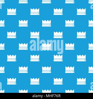 Silberne Krone Muster nahtlose Vektor blau Stock Vektor