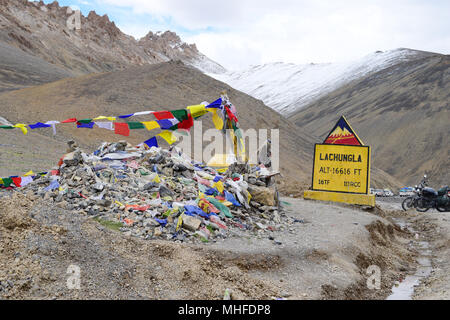 Die Lachung la Pass Attraktion von Ladakh auf dem Manali Leh Highway versteckt zwischen Himachal Pradesh und ladakh kaschmir indien Stockfoto