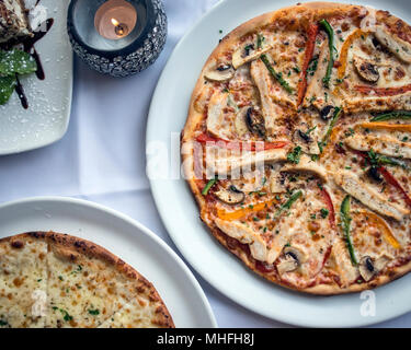 Italienisches Essen im Restaurant Stockfoto