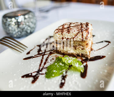 Italienisches Essen im Restaurant Stockfoto