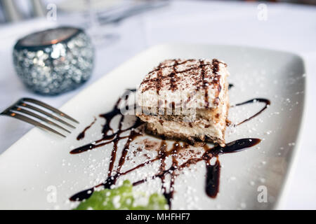 Italienisches Essen im Restaurant Stockfoto