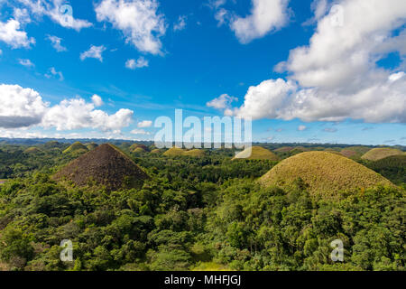 Chocolate Hills Bohol Philippinen 19. April, 2018 Die berühmten Chocolate Hills von Bohol. Stockfoto