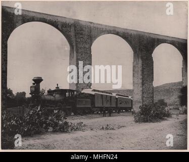 Aquädukt in der Nähe von Queretaro, Mexiko Stockfoto