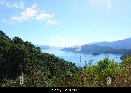 Picton, mit Blick in Richtung Queen Charlotte Sound Stockfoto