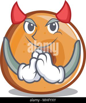 Teufel bagels Maskottchen Cartoon Stil Vector Illustration Stock Vektor