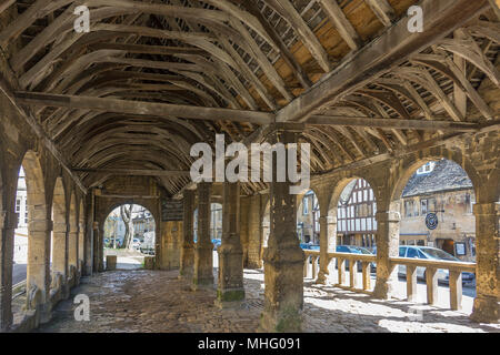 England, Gloucestershire, Chipping Campden, Halle, Anbauteile innen Stockfoto