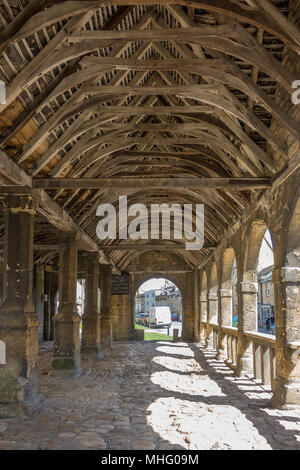 England, Gloucestershire, Chipping Campden, Halle, Anbauteile innen Stockfoto