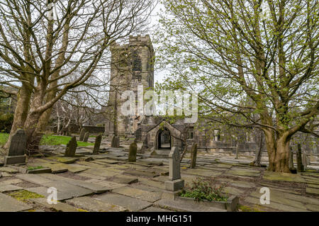 Der hl. Apostel Thomas Kirche, heptonstall Ruine Stockfoto