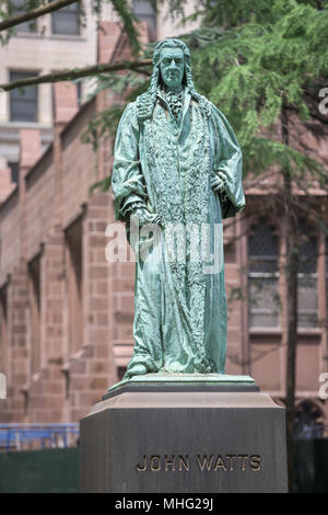 John Watts Statue in Manhattan New York Stockfoto