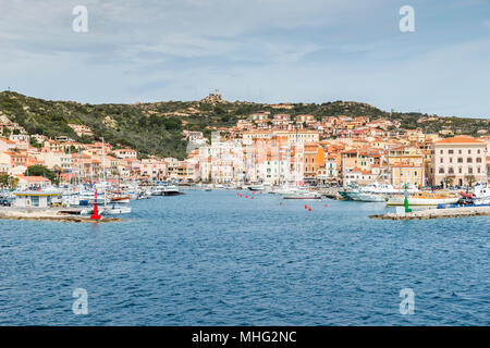 Skyline von La Maddalena Village in Insel La Maddalena, Sardinien, Italien Stockfoto