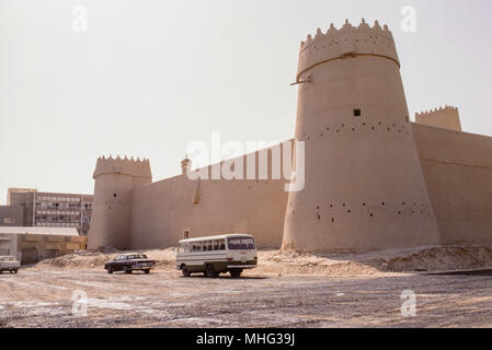 Das Qasr Al Masmak im Zentrum von Riad, der historischen Mud-Brick fort um 1865 gebaut. Stockfoto