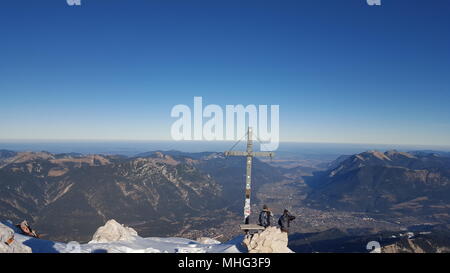 Deutsche Alpen im Winter Stockfoto