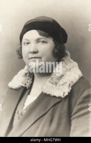 Jahrgang Porträt der Frau, 1920-1930, Russland, UDSSR Stockfoto